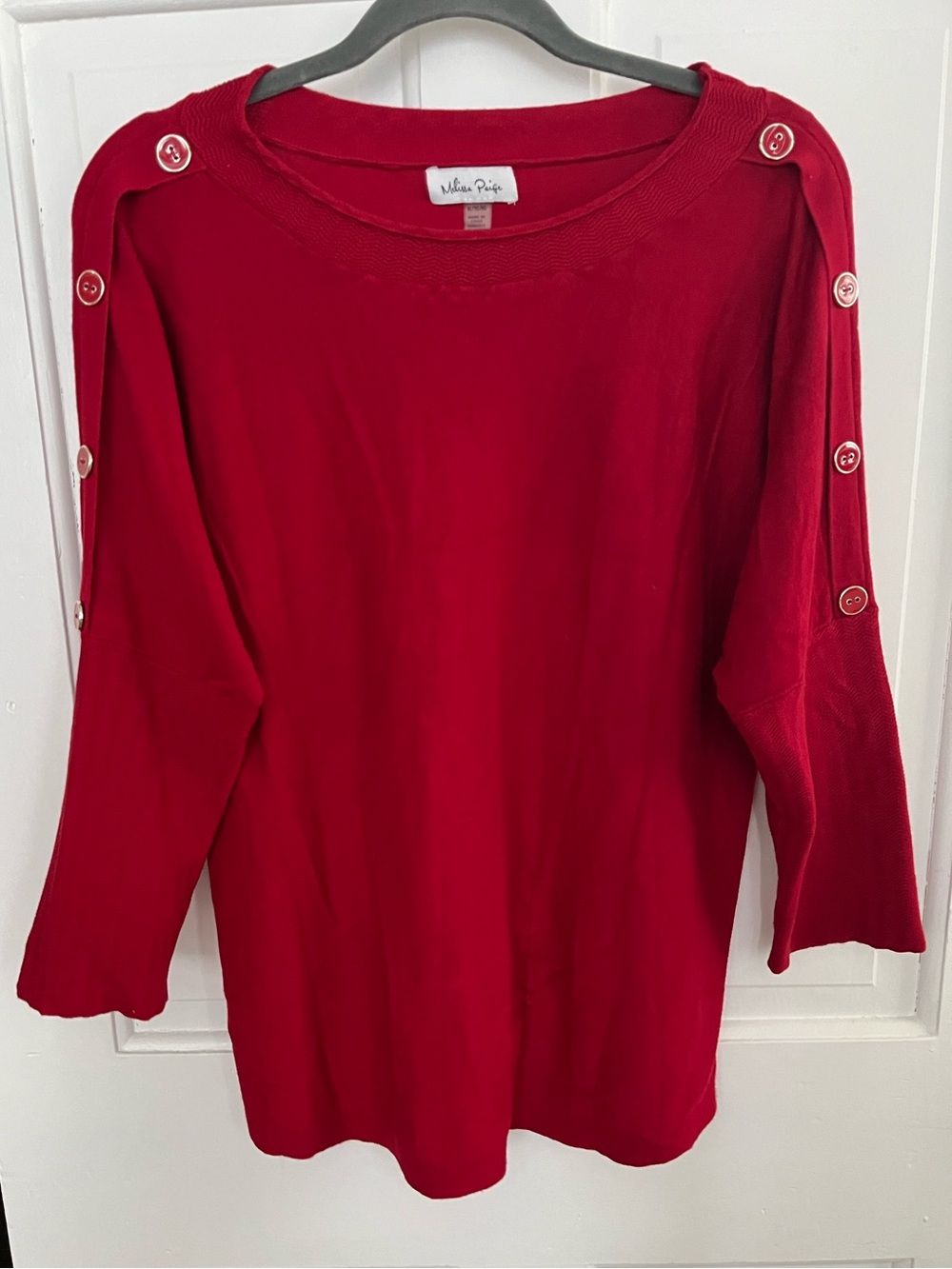Melissa Paige Pullover red sweater XL